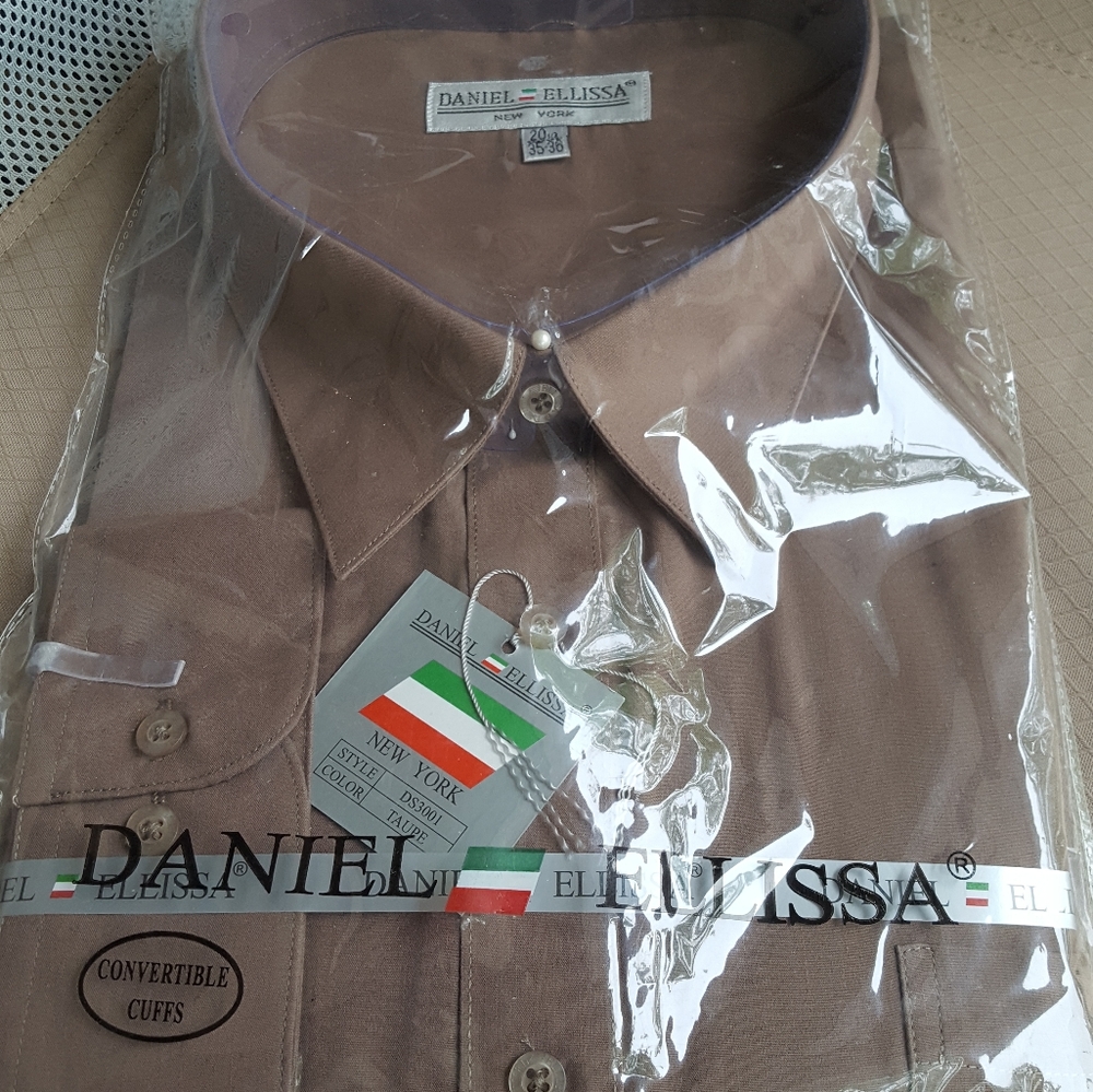 Men's DANIEL ELLISSA 20 1/2 35/36 DRESS SHIRT NEW